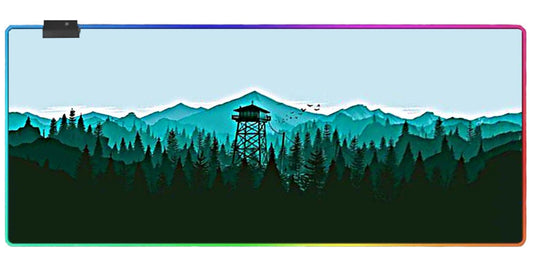 Tapis de souris RGB Montagne Turquoise