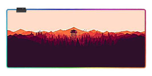 Tapis de souris RGB Montagnes Rougeoyantes