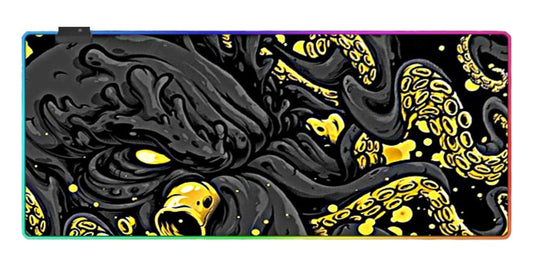 Tapis de souris RGB Octopus Noir